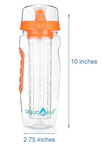 AquaFrut 32 OZ Fruit Infuser Water Bottle BPA-Free Fruit Infusion Sports Bottle