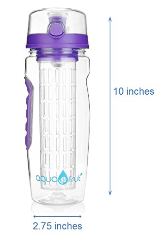 AquaFrut 32 OZ Fruit Infuser Water Bottle BPA-Free Fruit Infusion Sports Bottle