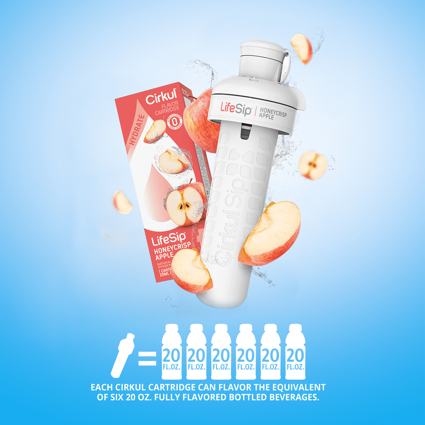 Cirkul LifeSip Honeycrisp Apple Flavor Cartridge, Drink Mix, 1-pack